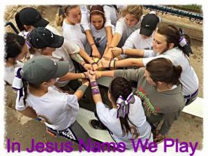 In Jesus' Name we play.